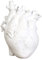 Tubayia Herz Statuen Vase Anatomisches Blumentopf Blumenvase Pflanzer für Wohnzimmer TV Schrank Schlafzimmer (Weiß 13x9x17cm)