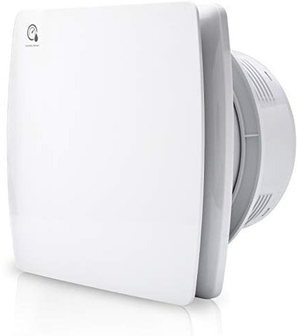 SWANEW Ventilateur extracteur d’ silencieux 150 mm avec capteur d'humidité, pour salle de bain, cuisine, toilette, salle de bain, blanc