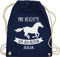 Turnbeutel Rucksack - Pferd Pferde - Mir reichts ich geh reiten - Unisize - Navy Blau - tasche zum reit sachen für mädchen pferden gehe stoffrucksack pferderucksäcke pferdemotiv reicht s beutel