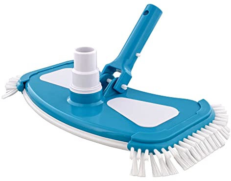 U.S. Pool Supply 12 Deluxe Weighted Butterfly Pool Vacuum Head with Side Brushes, Swivel Hose Connection, Pole Handle - Clean Debris above Ground & In-Ground Swimming Pools, Spas – Vinyl Liner Safe