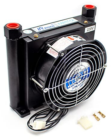 LeTkingok AJ0510T-CA Raffreddatore D'aria Idraulico in Lega di Alluminio, Flusso 3Mpa 10L/min Piccolo Radiatore Raffreddamento Olio Scambiatore di Calore Radiatore Olio Radiatore (AJ0510T-CA,DC 12V)