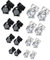 YADOCA 8 Paires Boucles d'Oreilles en Acier Inoxydable pour Homme Boucles d'Oreilles Hypoallergéniques Boucles d'Oreilles en Zircon Argent et Noir Boucles d'Oreilles pour Femme Homme 3mm-6mm