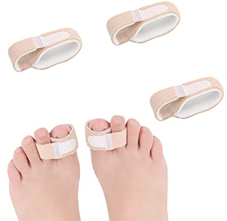 3Pcs Hammer Toe Straightener,Hammer Toe Separators Splint,Toe Bandage,Protecting Crooked Toes & Hammertoes Overlapping Toes,Overlapping Toe Protector,Toe Cushioned Bandages for Correcting Hammer Toes