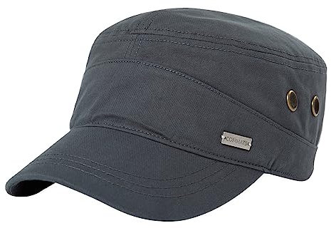 TOP-EX Herren Army Military Cap - Sommer Basecap Mütze, Schildmütze, Cuba-Stil, verstellbar Wanderhut, Faltbarer Sonnenhut Ideal für Outdoor-Aktivitäten Grau XL