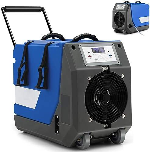 TANGZON 85L/Day Commercial Dehumidifier, Industrial Dehumidifiers with Auto Purge Pump, Digital Display, 24H Timer, Auto Defrost, Memory Restart & Foldable Handle, Home Basement Building Air Dryer