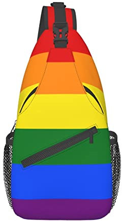 Regenbogen-LGBT-Umhängerucksack, Gay-Pride-Schultertasche für Männer und Frauen, Schulter- und Brusttaschen, Fitnessstudio, Sport, Reisen, Wandern, Tagesrucksack