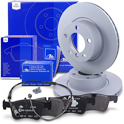 ATE Bremsenset Vorderachse inkl. Bremsscheiben vorne Ø 300 mm belüftet und Bremsbeläge vorne + Verschleißkontakt Kompatibel mit BMW 1er (F20), 1er (F21), 3er, 4er