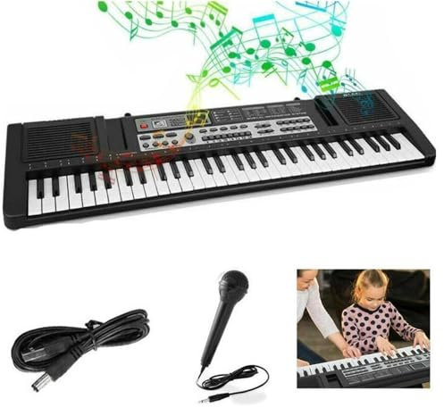 61 Keys Electronic Keyboard Digital Teaching Music Piano Instrument/With Microphone/USB Cable/Gift for Beginner boys and girls