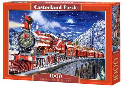 Castorland Puzzle Weihnachten Santa's Coming Soon to Town - 1000 Teile