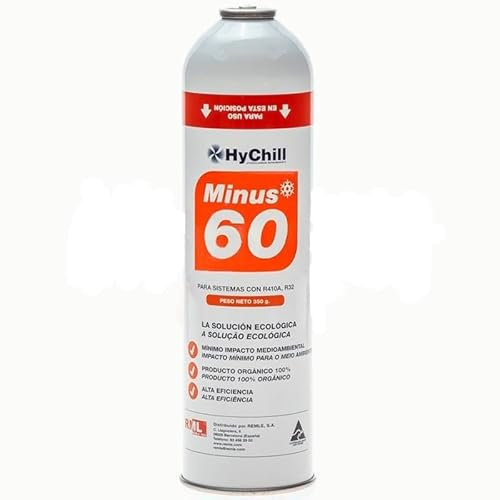 REPORSHOP - 1 Botella Gas Minus 60 350Gr Sustituto R32, R410A Freeze Organico