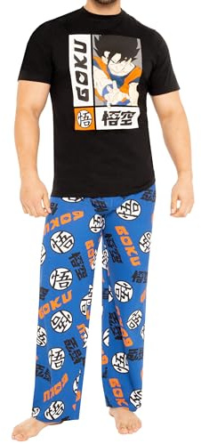 Dragon Ball Z Pyjamas | Goku Men’s Pyjamas | Short Sleeve Mens PJs | Sizes Small To XX-Large