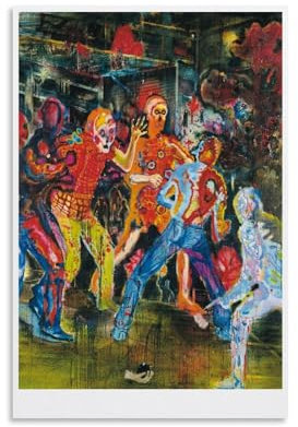 GHJOPAF Daniel Richter Poster auf Leinwand, Gemälde, Wandkunst, Bild, Heimdekoration, Druck für Schlafzimmer, Wohnzimmer, 30 x 45 cm, ungerahmter Stil