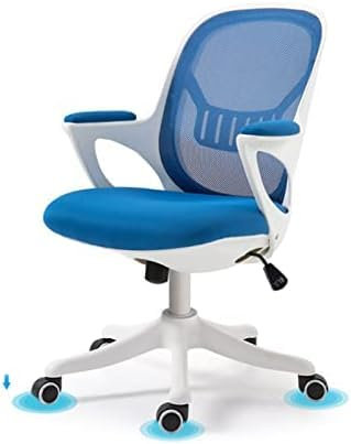 Ergonomischer Schreibtisch mit mittelhoher Rückenlehne, 360° schwenkbar, höhenverstellbar, mit Lordosenstütze und Neigefunktion, Executive für Erwachsene und Kinder, 150 kg belastb