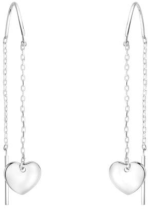 SOFIA MILANI - Damen Ohrringe 925 Silber - Herz Stab Durchzieher - E2676