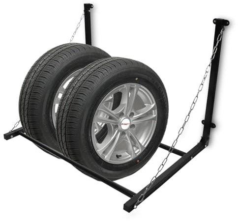 Bituxx Reifen Wandregal Reifenhalterung Reifenregal Wandhalterung Reifenaufbewahrungssystem bis zu 4 Räder Anpassbar Klappbar Max. 90Kg