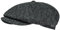 WEROR Schiebermütze Herren – Flatcap Schirmmütze Cap mit Schirm – Fischgrät - schwarzes Steppfutter - 100% Wolle - Herbst/Winter – WEROR-435.1 (62, Grau)