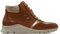 Fluchos - Botín con cuña,cordón elástico y cremallera,suela blanca de goma,de piel,plantilla extraible, para: Mujer color: CUERO talla:41