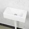 Lavabo Suspendu Rectangulaire,40x20x11cm(WxDxH),Suspendu Design,plastique Lavabo pour la maison, l'hôtel, le bureau, l'appartement et d'autres endroits,Blanc (B)