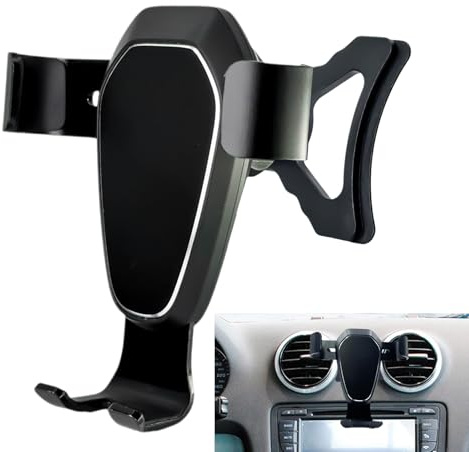 MICMXMO Car Phone Holder for Audi A3 8P 2004-2013, Mobile Phone Automobile Cradles for Car Air Vents, Rotatable Accessories Hands Free Smartphone Phone Car Mount for iPhone 17 16 15 14 13 12 11, Black