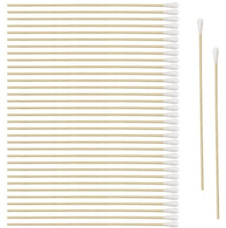 Lot de 400 cotons-tiges à long manche en bois - 15 cm - Bâtonnets de nettoyage pour appareil photo, clavier, maquillage, polissage