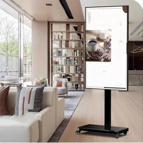 Kanduo Soporte de TV de pie con Ruedas Soporte de TV móvil - for televisores de Pantalla de 32 a 75 Pulgadas, hasta 80 kg, Pantalla Fija Horizontal y Vertical Carro TV(40-75in TV)