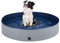 Piscina Plegable para Perros Gatos Bañera Portátil para Mascotas Plegable PVC Antideslizante y Resistente (120 * 30CM Gris)