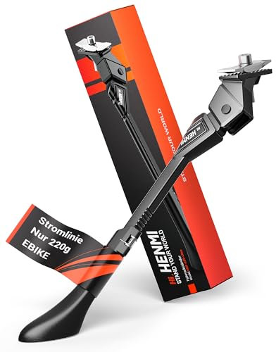 HENMI Fahrradständer 24-29 Zoll Höheverstellbar Mittelständer (Pro, Pro+, Ultra) für E-Bike, Mountainbike, Trekkingrad, Cityrad Fahrradständer Seitenständer