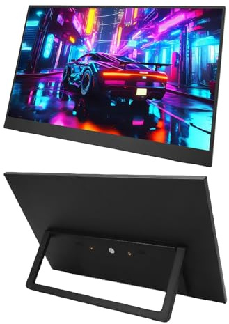 Vikye 15,6 tragbarer, 1920x1080 Ultra Slim HDR -Display mit Typ C, Eingebauter Stand für Laptop -Telefon Raspi
