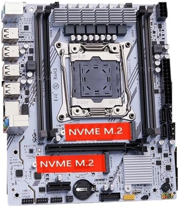 Kit scheda madre X99 con CPU LGA2011-3 Xeon E5 2630 V4 DDR4 16 GB di memoria REG ECC PCI 16x NVME M.2 SATA x99 H5(Motherboard+CPU)