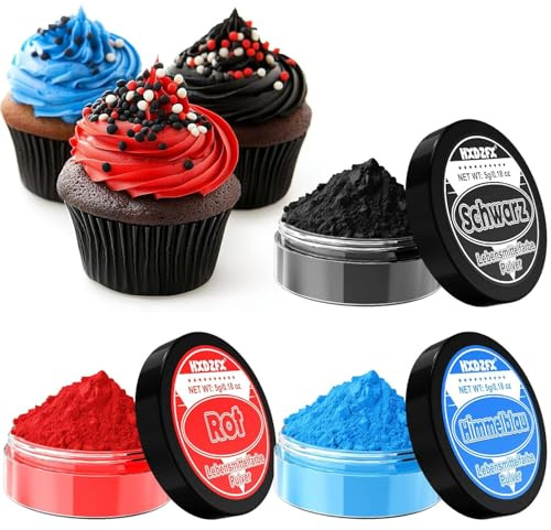 Lebensmittelfarbe Pulver - Food Coloring Powder, Hochkonzentrierte Lebensmittelfarbe Schwarz