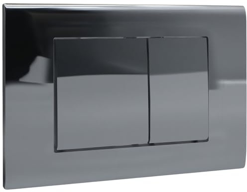 Generisch WC Drückerplatte für Geberit Sigma01 20 30 UP300&320 Verchromt | Ersatz Betätigungsplatte für Unterputz-Spülkasten mit Doppelspülung,115770115