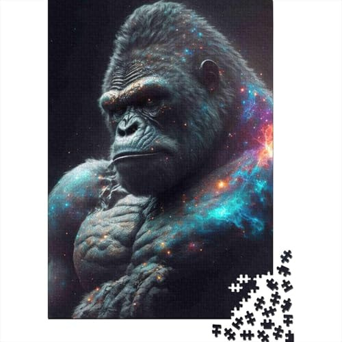 Cosmic Gorilla Portrait Puzzles 1000 Piece for Adults Jigsaw Puzzles Jigsaw Puzzle Educational Games 38x26cm/1000pcs