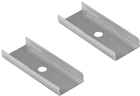 A20 LED Aluprofil Silber Eckprofil 30° 2 Halter metall Befestigung | Zur Befestigung passender LED-Profile bei sauberer Montage mit sicherem Halt und unauffälligem Sitz, für LED-Fliesenprofil