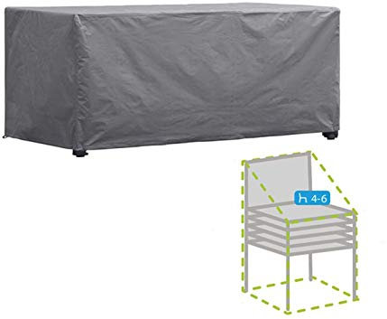 Perel Schutzhüllen Set: 1x Hülle für Tisch max. 220cm + 1x Hülle für 4-6 Stühle 90cm, wetterfest