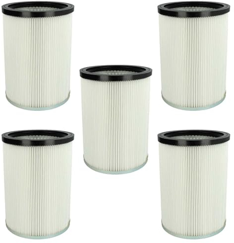 vhbw 5x Faltenfilter kompatibel mit Kärcher NT 70/3 Tc *EU, NT 90/2 Me Classic *AR, NT 90/2 Me Classic *BR 127 V Staubsauger - Patronenfilter, Weiß