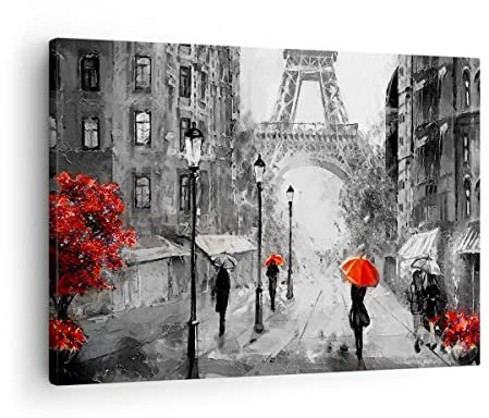 ARTTOR Lienzos decorativos Paris ciudad hogar Cuadro Sobre Lienzo Moderno 70x50cm Cuadros Decoracion Salon Dormitorio Cocina Cuadros Pared Imágenes Wall Art Prints Decor Canvas AA70x50-3942