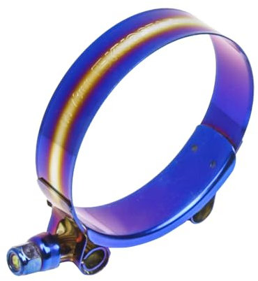 Kyostar 2.5 T-Bolt Hose Clamp Adjustable Stainless Steel Titanium Blue Clamp Diameter Ranger for 2.5 inch（65-73mm）