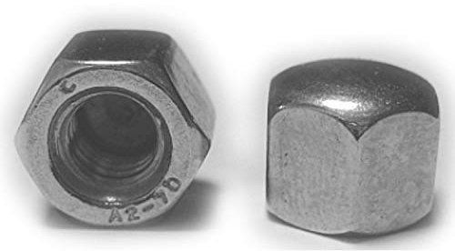 10X M10 Hutmuttern niedrige Form A2 Edelstahl DIN 917 – M10 10 Stück