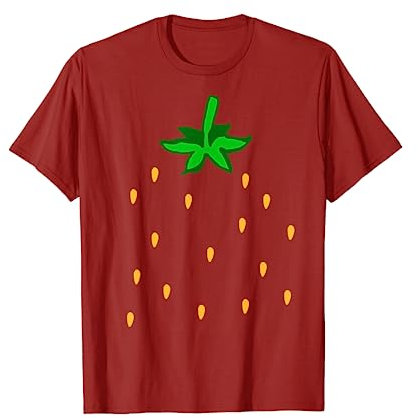 Fresa Disfraz Dulce Verano Fruta Halloween Grupo Disfraz Camiseta