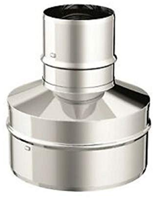 Réducteur en acier inoxydable pour cheminée mâle/mâle (DN 80-150 mm)