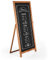 DISPLAY SALES - Panneau de trottoir vintage en bois Floor Panneau en bois | Panneau publicitaire avec tableau à craies | Panneau en bois avec surface d'écriture 44 x 102 cm | Ardoise pour écriture