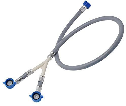 sparefixd Washing Machine Y Fit 2in1 Dual Split Fill Hose 1.2m for AEG
