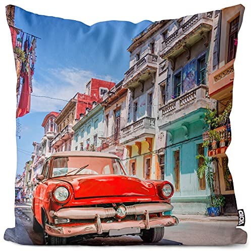 VOID Havanna Vintage Car Oldtimer Kissenbezug Kissenhülle Sofakissen Kissen Deko Outdoor-Kissen Dekokissen, Kissen Größe:40 x 40 cm