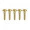 sourcing map Wood Screws M2.5 x 12mm Slotted Round Head Brass Self-Tapping Screw 50 Pcs