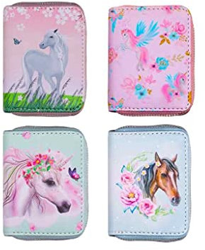 bb klostermann Geldbörse Einhorn, hellblau 12x9cm