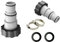 hipyzzz 2 Stück Adapter A für Intex Pool, Poolschlauch Adapter 38mm und 32mm auf 2 Zoll Innengewinde, mit Dichtring Edelstahlklemme 2 Stück