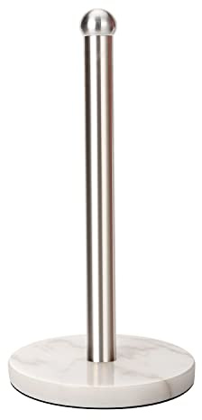 Schwerer gewichteter Papierhandtuchhalter, einfaches EinhandDesign für Küchenständer Papierhandtuchspender, Stabiler Boden für StandardPapierhandtuchrollen und Megapapapierhandtuchrolle (Silber