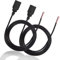 Câble d'alimentation USB 2.0 femelle Pigtail 22 AWG 5 V 3 A prise USB A vers 2 broches connecteur à extrémité ouverte pour bricolage 2 pièces (1 m)
