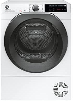 Hoover H-DRY 500 Asciugatrice 9 Kg, Pompa di Calore, Libera Installazione, 59,6 x 58,5 x 85 cm, Classe A+++, Controllo Wi-Fi + BLE, App hOn, Griglia Scarpe, Bianca - NDE H9A3TCBEXS-S