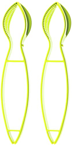 Koala Spain Pinzas de Hielo Multiusos (24 Unidades), Pinza Grande o Pequeña y Exprimidor, Plástico Amarillo